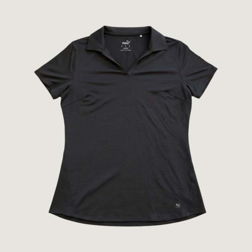 Puma Womens Black Performance Polo Shirt‎ V-Neck The Bandit Raccoon Size M